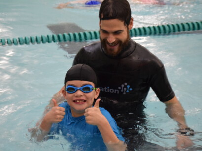 Photo of swim lessons with kid