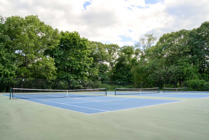 A tennis court.