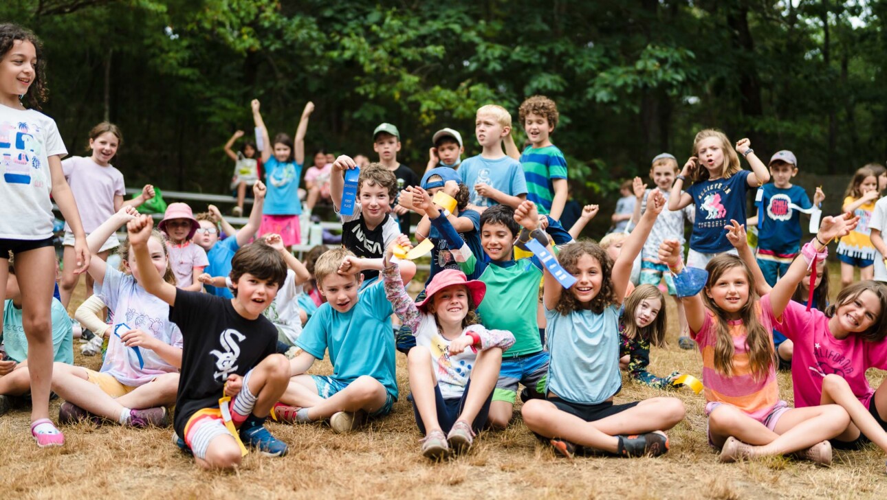 Group shot of kids at Camp Grossman.