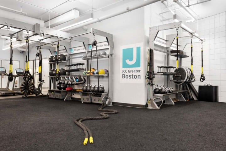 Fitness center at JCC Greater Boston.