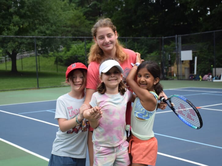 Photo of kids at Tennis Camp.