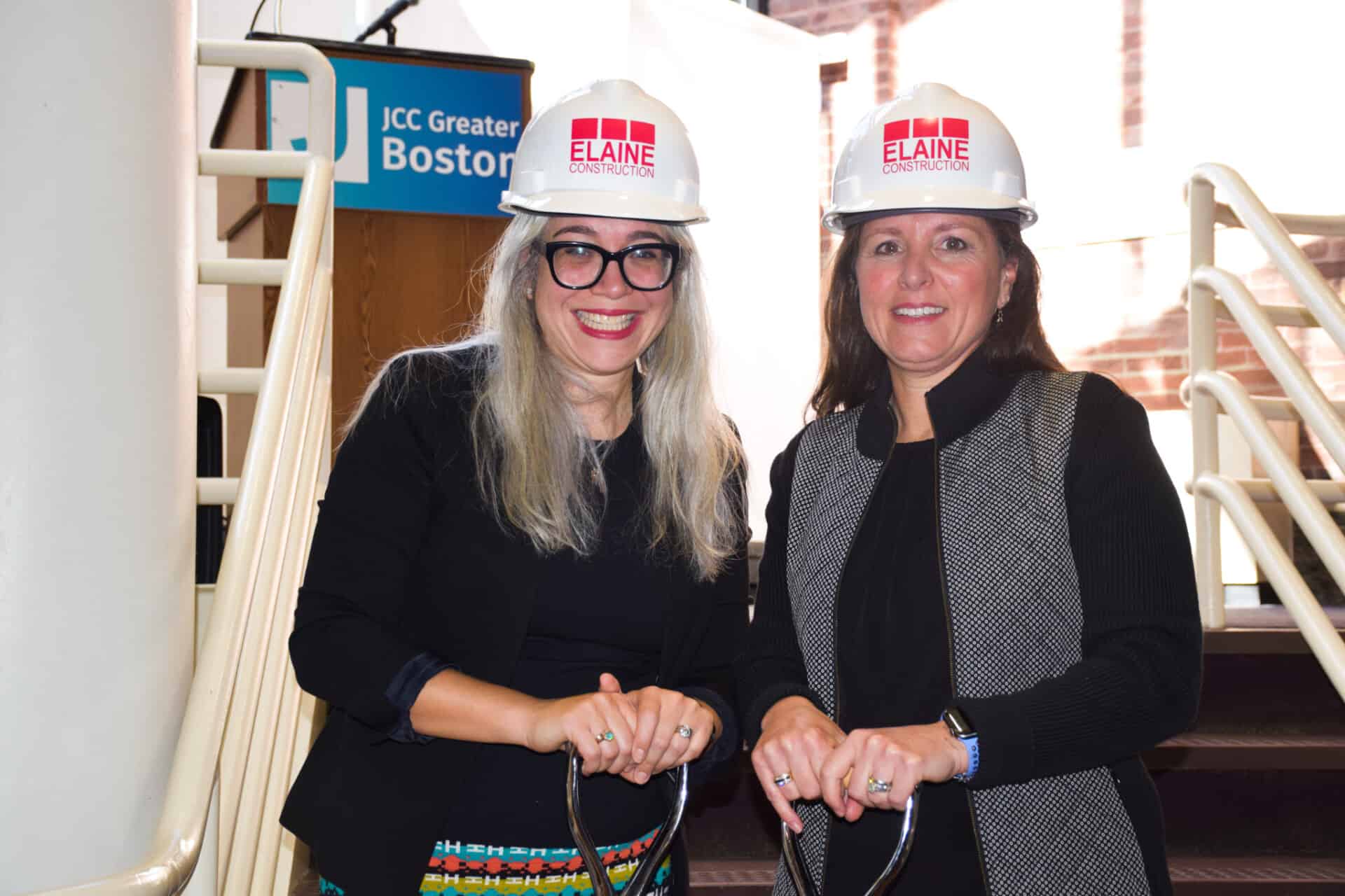 Lily and Mara at the groundbreaking ceremony.