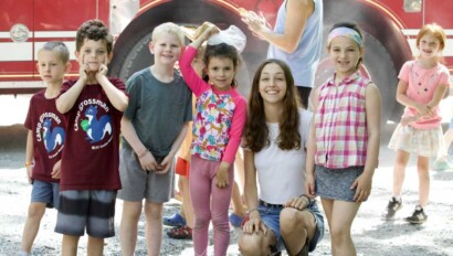 Kids together at Camp Grossman.