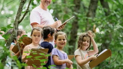 Kids outdoors at Kaleidoscope.