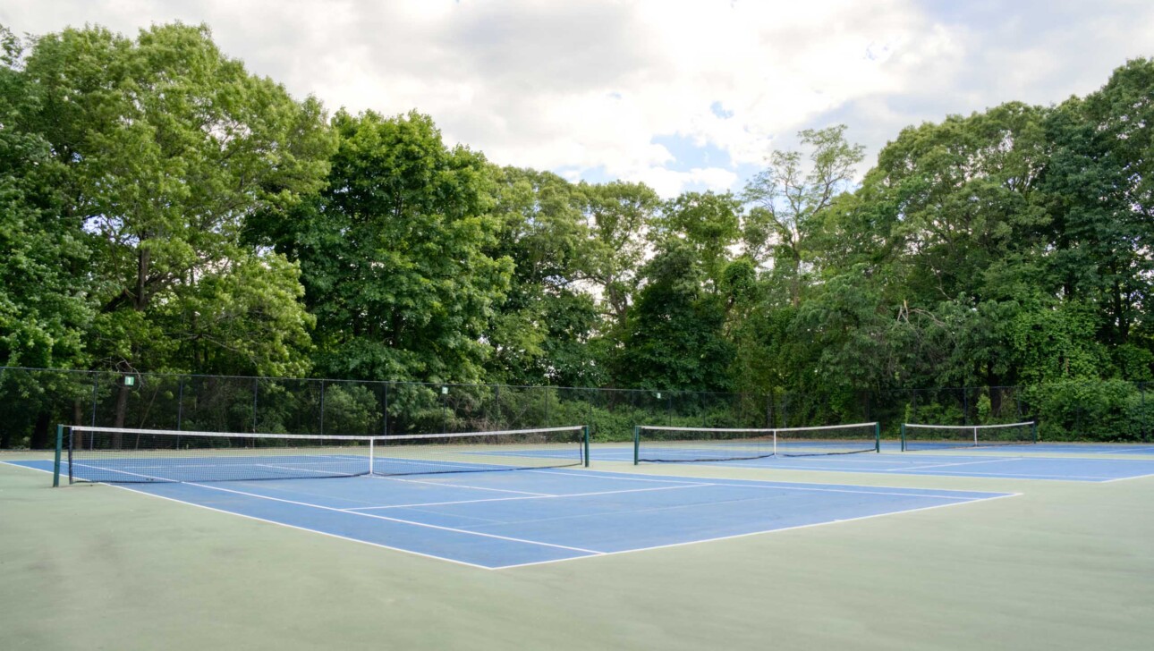 A tennis court.