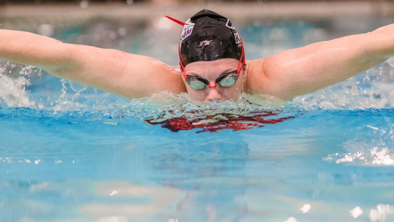 A person swimming.