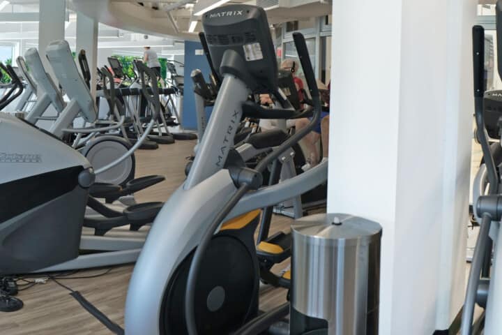 Panoramic view of cardio deck.