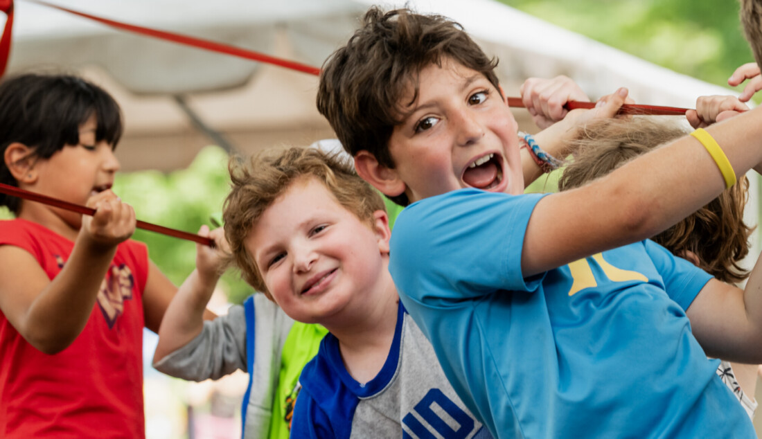 Kids enjoying the outdoors at School Break Camp.