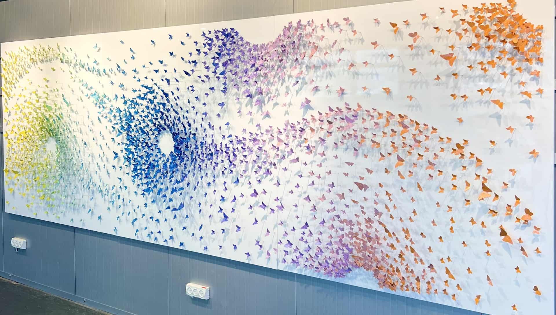 New "Find Your Center" artwork in the JCC Lobby.